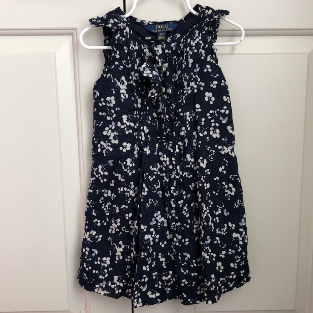 Polo Ralph Lauren 3T Navy Blue floral dress